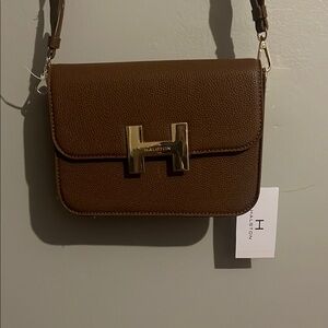 Halston Brown Crossbody Bag